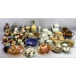 MIXED TEAWARE & DECORATIVE POTTERY & GLASSWARE COLLECTION - to include a quantity of Toby and