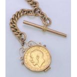 9CT GOLD ALBERT CHAIN of graduated links, all marked, having T bar and swivel, approx 62grms,