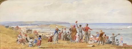 JOHN ABSOLON (1815 - 1893) watercolour - labelled verso 'Davenport First Lifeguards', 29 x 74cms
