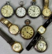 VINTAGE GENT'S WRISTWATCHES/POCKET WATCHES (9) - a Waltham gold plated gentleman's wristwatch on