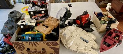 ACTION MAN/ACTION FORCE/VEHICLES & ACCESSORIES - to include a Palitoy tank, Star Wars Millennium