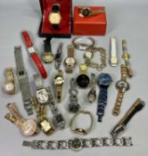 LADY'S DRESS WATCHES - some with boxes including a retro Sekonda Quartz LCD watch