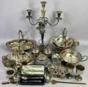 EPNS & OTHER METALWARE - a mixed quantity, including asparagus servers, entree dishes, three