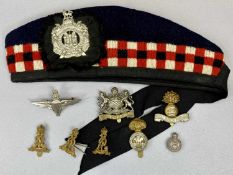 MILITARIA - WW2 cap and uniform badges to include hallmarked silver Royal Army Reserves