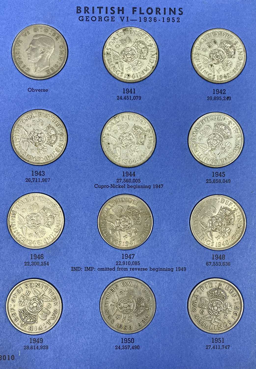 CHARLES II 1663 & LATER SILVER & BRONZE PRE-DECIMAL COIN COLLECTION - all British, 10 shilling - Image 6 of 8