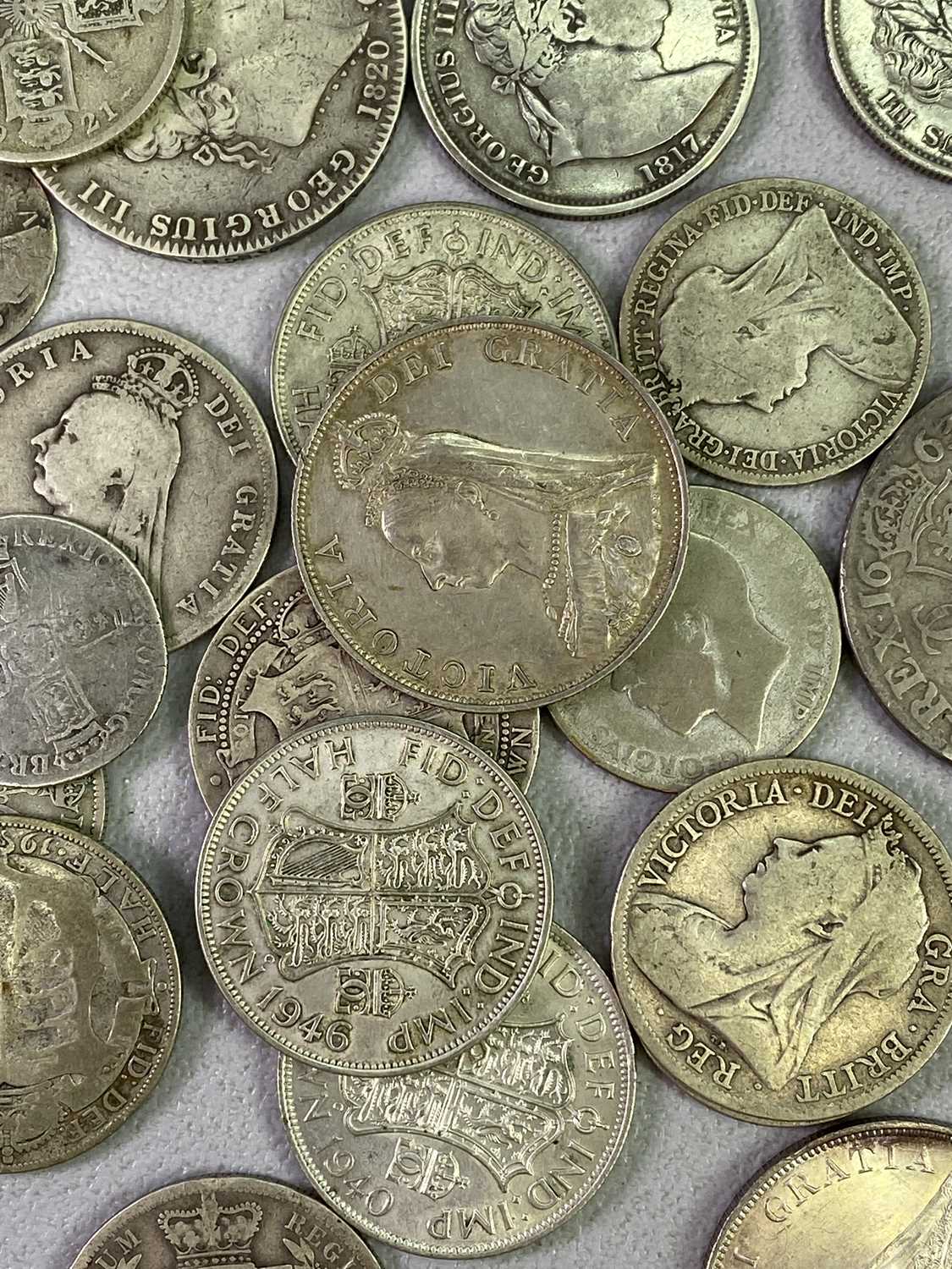 CHARLES II 1663 & LATER SILVER & BRONZE PRE-DECIMAL COIN COLLECTION - all British, 10 shilling - Image 3 of 8