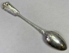 VICTORIAN SILVER BASTING SPOON - London 1853, Maker William Robert Smily, 31cms L, 4.8ozt