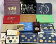GREAT BRITAIN COIN YEAR SETS (30), Decimal Coins of Great Britain sets (5) and a 1951 Festival of