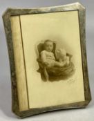 BIRMINGHAM SILVER PORTRAIT FRAME - with easel back, dated 1921, Maker's stamp 'S & Co', 22.5 x 16.