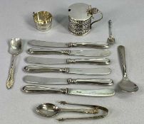 CONTINENTAL & ENGLISH SILVER & EPNS CUTLERY GROUP - to include a small Tiffany & Co twin-handled
