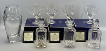 STUART CRYSTAL - various glassware including a Luna Ellipse vase, 30cms H, two boxed pairs of loving