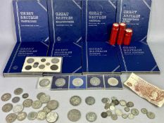 CHARLES II 1663 & LATER SILVER & BRONZE PRE-DECIMAL COIN COLLECTION - all British, 10 shilling