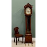 TEMPUS FUGIT REPRODUCTION MAHOGANY TRIPLE WEIGHT LONGCASE CLOCK by James Stewart of Armagh, 188cms