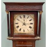 CIRCA 1830 OAK LONGCASE CLOCK by G E Bailey, Summerhill, having a painted dial with Roman