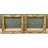 ANTIQUE GILDED PICTURE FRAMES - a substantial pair, 100 x 114cms W