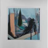 MAGGIE JAMES limited edition (4/100) print - 'House and Trees', 60 x 59cmsComments: mounted,