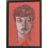 RICHARD O'CONNELL mixed media / pastel - 'Portrait of Pip as a welsh youth', 88 x 62cmsComments: