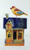 CLIVE HICKS-JENKINS mixed media - entitled and signed verso 'The Birdhouse', 26 x 17cmsComments: