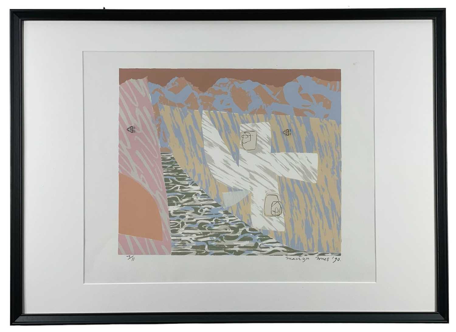 MARTYN JONES limited edition (7/11) lithograph - abstract, signed and dated '90, 39 x 49cmsComments: - Image 2 of 2