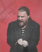 SIGNED BRYN TERFEL PICTURE, 67 x 57cmsComments: mounted and framed in black