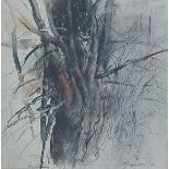 JOHN MACFARLANE mixed media - 'A Tree', 51 x 51cmsComments: mounted, glazed and framed