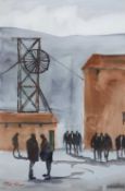 PHILIP ROSS watercolour - 'The Colliery', 72 x 84cmsComments: framed and glazed in black