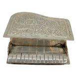 Novelty Silver Piano Trinket Box. 65 g. Length 5.5 cms. 20th Century Egyptian