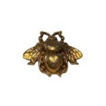 A vintage yellow metal Bumble Bee brooch