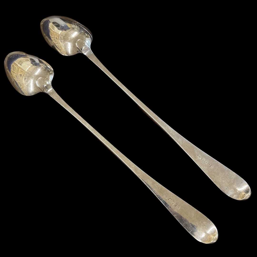 Scottish Silver.Pair George III Basting Spoons.226 g.Edinburgh 1799,Walter & Patrick Cunningham - Image 3 of 3