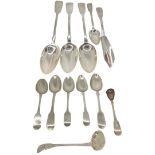 Assorted Flatware to include Georgian and Exeter Examples. 394 g.