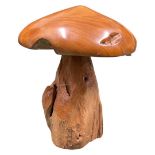 Modern Carved Mushroom Sculpture