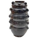 A Chinese Black Glazed Ring Vase Tang Dynasty.