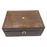 Mahogany Jewellery Box with Mother of Pearl Inlay