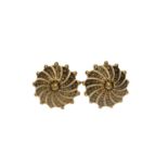 A pair of 1950's Spanish damascene gold plated clip ons