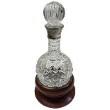 Good Quality Silver Mounted Cut Glass Port Decanter. Birmingham 2004, L.J.Millington