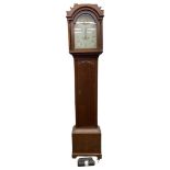 An early 19th century oak cased 8-day long case clock. M. Read-Aylesham