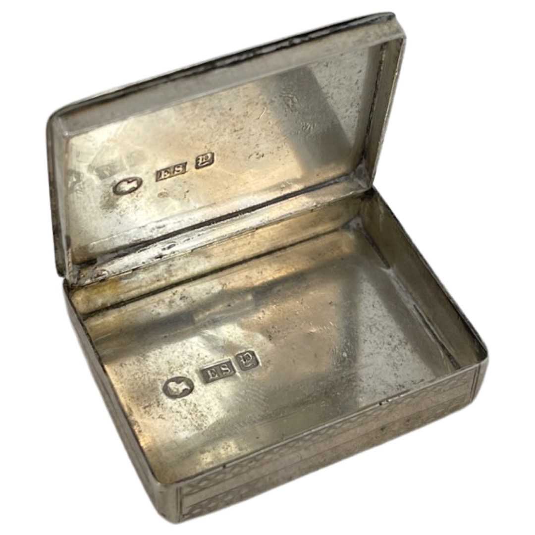 Small Silver Snuff Box. 19 g. Birmingham 1847, Edward Smith - Image 2 of 3