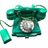 Mid century green bakelite G.P.O No 1/232F telephone