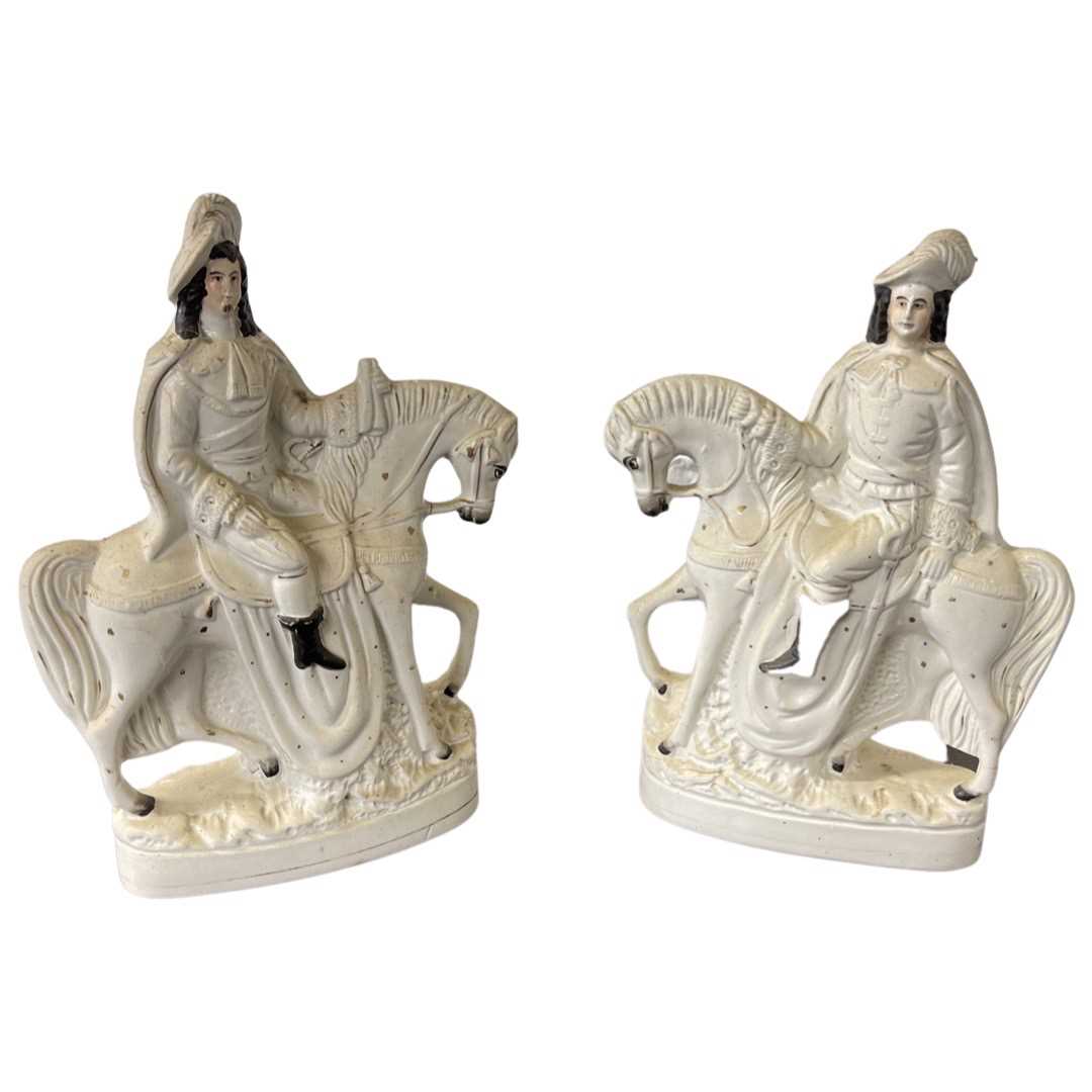 Pair of Staffordshire Figures on Horseback