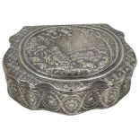 Chased Silver Table Box. 51 g. Continental 900 Grade Silver