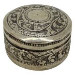 Circular Indian Silver Box. 32 g.