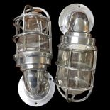 Pair of Ship's Elbow Lamps.