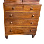 Mahogany Bow Fronted 2 over 3 Chest of Drawers