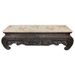 19th/20th Century Carved Hardwood Chinese Window Seat