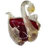 Murano glass swan