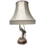 Giuseppe and Armani, Florence Capo Di Monte Table Lamp Modelled as 2 Storks