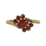 9ct Gold And Garnet Ring, 3.29g