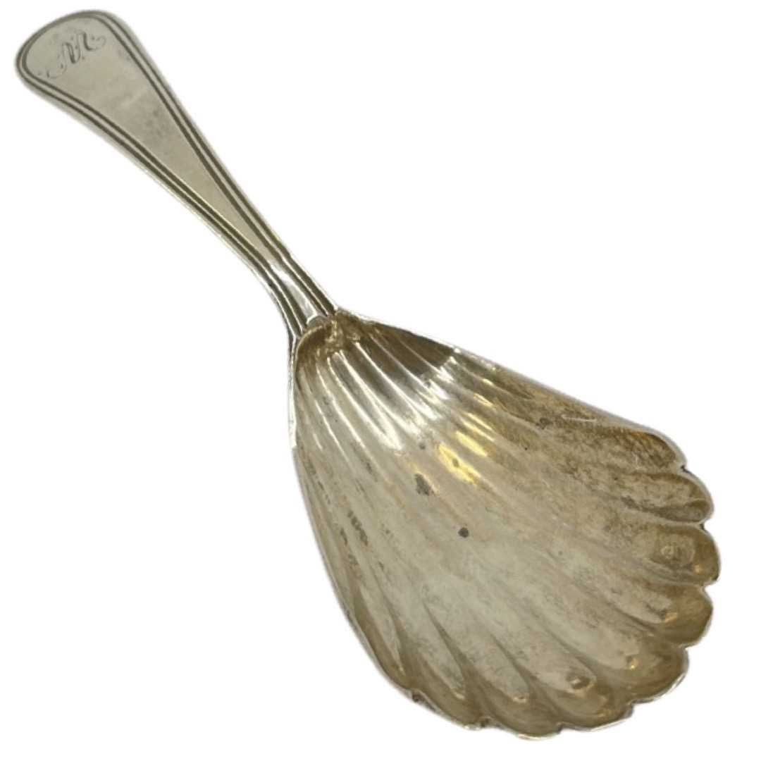 Georgian Silver Caddy Spoon. 10 g. London 1803, Duncan Urquhart & Naphtali Hart