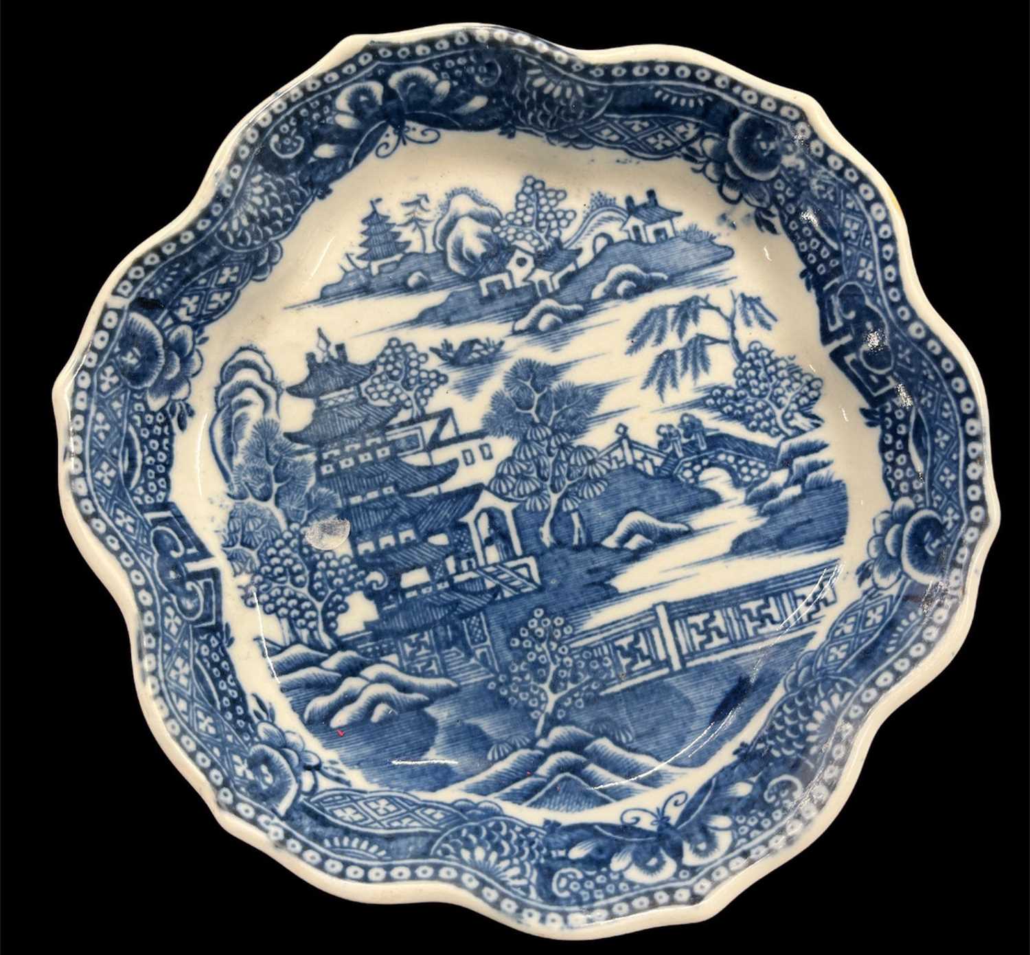 An 18th century English ribbed dish