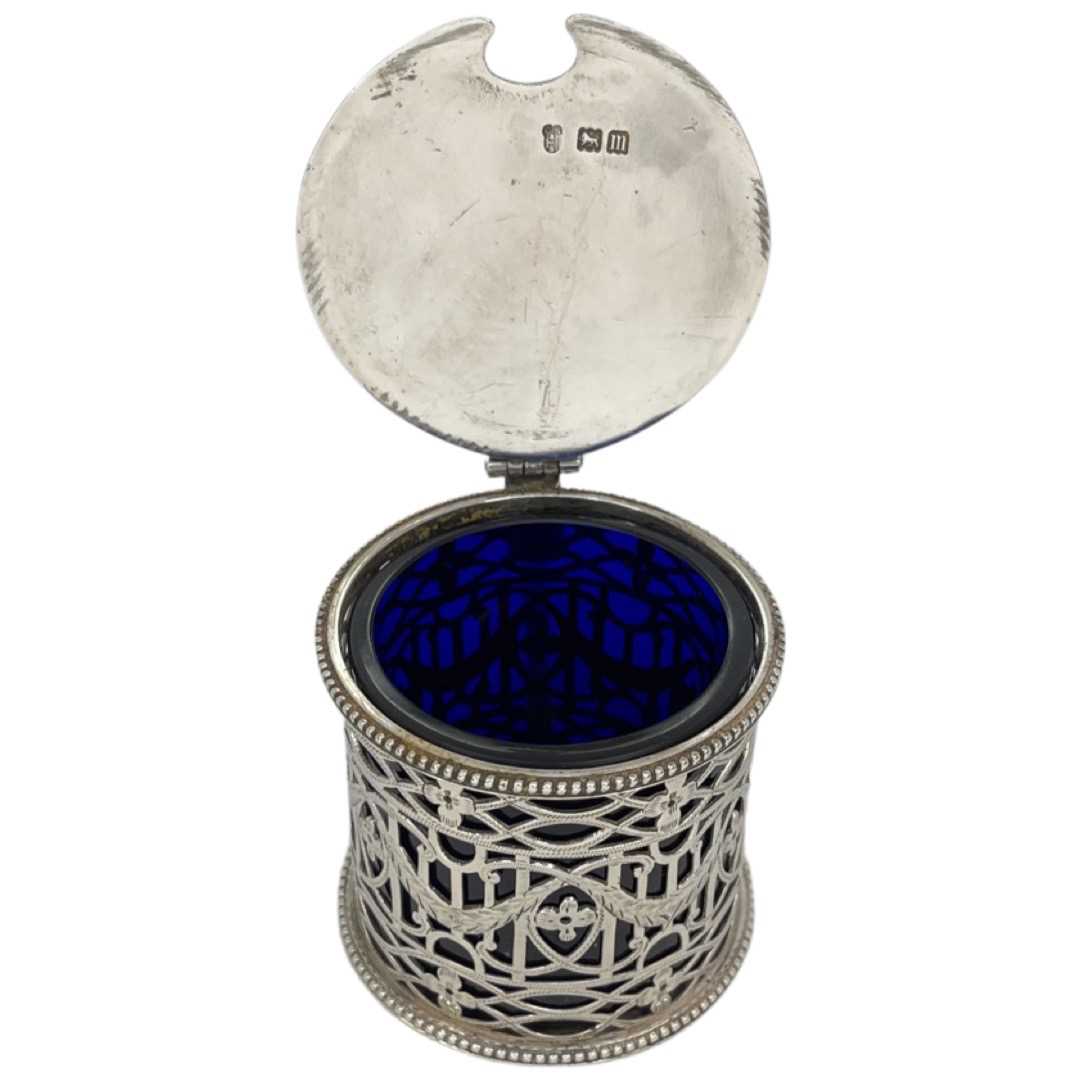 Pierced Silver Drum Mustard. 128 g. London 1907, Charles Stuart Harris & Sons Ltd. - Image 3 of 5